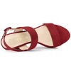 Allegra K Women's Slingback Platform Chunky High Heel Adjustable Buckle Strap Sandals - 4 of 4