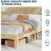 Full Bed Frame with Natural Rattan Headboard, 4 Storage Drawers, Bohemian-Style Cane Mattress Support, Strong Metal Base with Resilient Wooden - 4 of 4