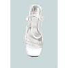 Mirror Embellished Flare Block Heel Women Sandals - 4 of 4