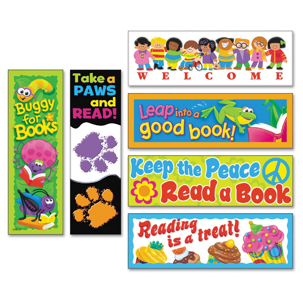 UPC 078628129069 product image for TREND Bookmark Combo Packs, Celebrate Reading Variety #1, 2w x 6h, 216/Pack | upcitemdb.com