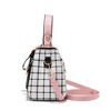Small Purses and Handbags for Women Fashion Crossbody Bag Lightweight Shoulder Bag Plaid Pattern Satchel (Pink) - 3 of 4