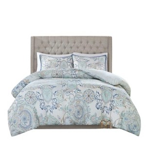 Gracie Mills Leo 8 Piece Reversible Cotton Floral Comforter Set - 1 of 4