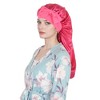 Anna-Kaci Satin Long Bonnet Sleep Cap with Stretch Turban Band for Hair Protection and Moisture Retention - 3 of 4