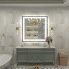 Apmir Super Bright 192 LEDs/m Front LED Lighted Anti-Fog Tempered Glass Bathroom/Vanity Mirror with ETL & 3-Year Warranty - 2 of 4