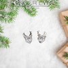 CZ Reindeer Christmas Earrings for Women White Gold Plated Stud by Ginger Lyne - 2 of 4