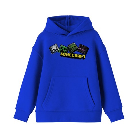 Minecraft Mob Heads Youth Royal Blue Sweatshirt