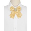 Elerevyo Women's Ribbon Brooch Necktie Pin Bow Tie with Pearl - 4 of 4