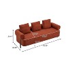Sapphtopaz 78" Modern Couches for Living Room 3-Seater Upholstered Sofa with Round Arms & Metal Legs Comfy Sofa with 3 Plush Pillows for Bedroom - 2 of 4