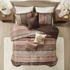 Sapphtopaz Traditional 7-Piece Jacquard Comforter Set, Geometric & Damask Design with Decorative Pillows, Bed Skirt (Includes Comforter & Shams) - 4 of 4