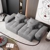 Modern Oversized Modular Sectional Sofa with 2 Chaise Lounges and 2 Armrests, Sparkling Chenille Fabric, 4-Piece DIY Tufted Sofa with 4 Pillows - 2 of 4