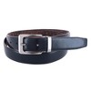 CTM Leather Matte Reversible Croc Print Clamp on Buckle Belt - 2 of 4