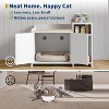 Cat Litter Box Enclosure with Barn Door Hidden Litter Box Cover Dog Proof Furniture - 4 of 4