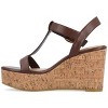 Journee Collection Womens Matildaa Buckle Platform Wedge Sandals - 2 of 4