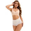 INSPIRE CHIC 3 Packs Women's High Waist Tummy Control Underwear Full Coverage Briefs Flatten Ladies Panties - 4 of 4