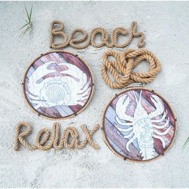 Beachcombers Rustic Lobster On The Round Wall Plaque Wall Hanging Decor Decoration Hanging Sign Home Decor With Sayings 12.6 x 0.6 x 12.6 Inches., 2 of 4