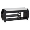 NicBex Modern 42" Storage Bench with Curved Side Panels and Open Shelves for Entryway and Living Room - 4 of 4