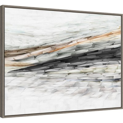 30" x 23" Lady of The Rocks II by PI Studio Framed Canvas Wall Art Print - Amanti Art: Modern Lithograph, Polystyrene Frame