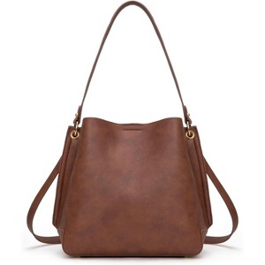 Medium Hobo Purse for Women Bucket Shoulder Bag with Crossbody Strap - 1 of 4