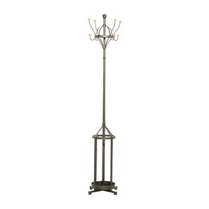 Industrial Iron Coat Rack Black - Olivia & May: Entryway, Lobby Storage, No Assembly Required - 1 of 4