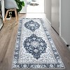 Distressed Vintage Boho Area Rug Large Soft Washable Low Pile Carpet, Non-Slip Foldable Rug for Living Room, Bedroom, Dining Room Office - 2 of 4