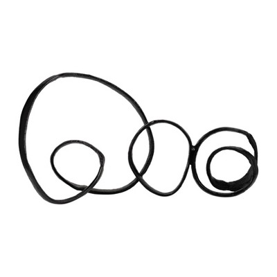 Decorative Object Metal Aluminum Loop Design 28.25" Black Modern Sculpture for Home Office Bedroom or Living Room Display