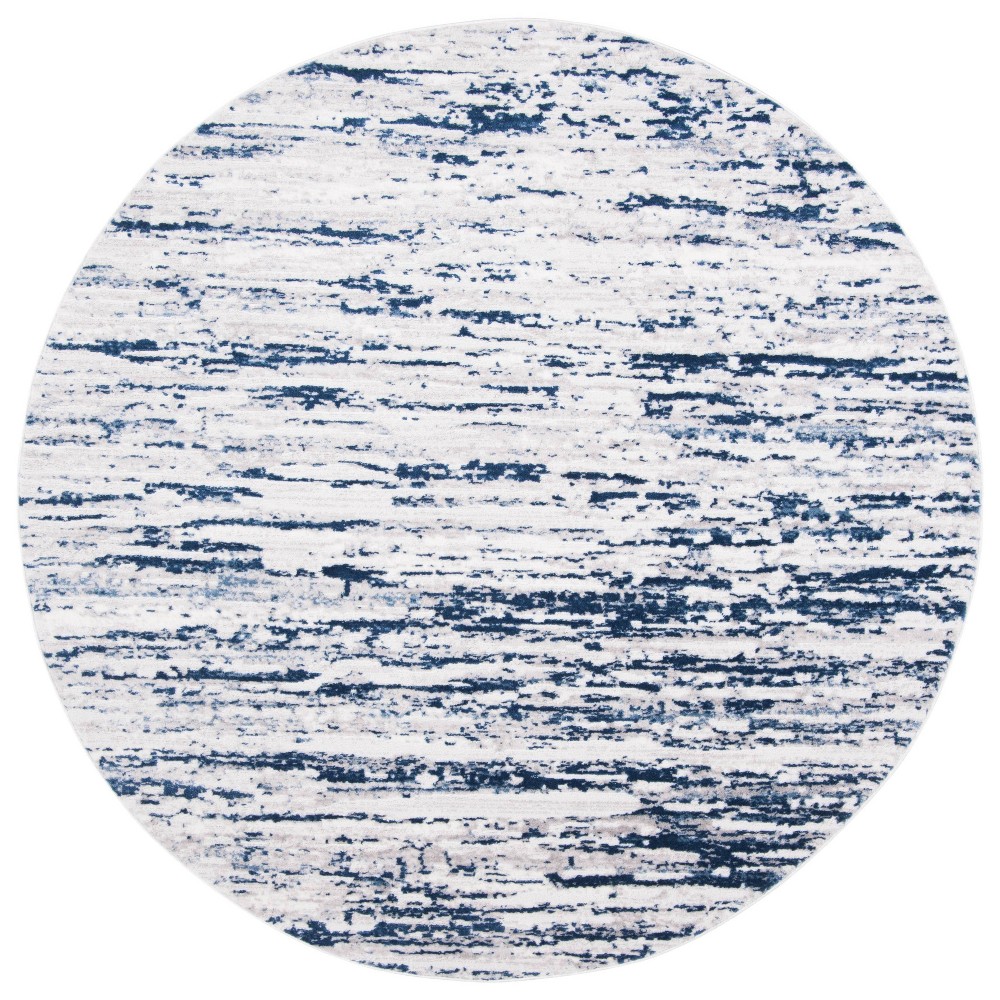6'7in Round Kylie Rug Gray/Navy - Safavieh