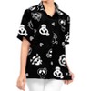LA LEELA Women's Hawaiian Blouse Dresses Button Down Summer Tops Vintage Shirt Short Sleeve Shirts Pirates Blouses for Women - 4 of 4