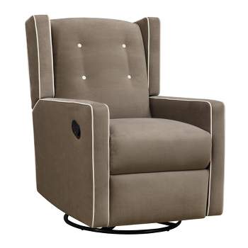 Baby Relax Shirley Swivel Glider Recliner Chair - Mocha