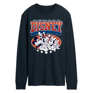 Men's - Disney - Mickey And Friends Americana Long Sleeve Graphic T-Shirt - 1 of 3