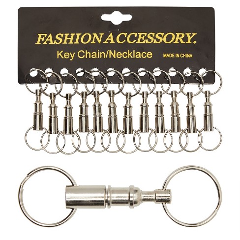 Outdoor Removable Key Chain Quick Release Keychain with Two Split Rings 