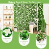 Tangkula 4PCS Expandable Fence Privacy Screen Decorative Faux Ivy Panel w/ White Flowers - 3 of 4