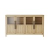 Modern Farmhouse Buffet Cabinet - Glass Door Sideboard with Storage for Dining & Living Room - 2 of 4