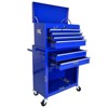 Syemin Tool Boxes and Totes, Mobile Lockable Cabinet with Wheels and Drawers, Rolling Storage for Garages of Metal Tool Cart, Blue, 24.2"*12.9"*43.1" - 3 of 4