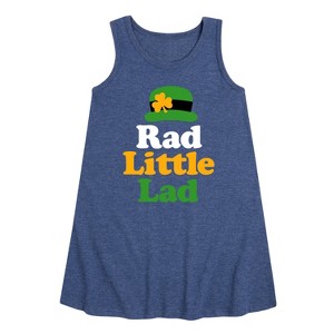 - Instant Message - St. Patrick's Day Rad Little Lad Graphic Sleeveless Aline Dress - 1 of 3