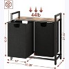 Laundry basket organizer with shelves and 2 detachable bags, for dirty laundry baskets in the laundry room, bathroom, and dormitory - 2 of 4