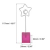 Unique Bargains Metal Resin Cube Base Star Shape Pictures Memo Place Card Holder 5 Pcs - 2 of 4