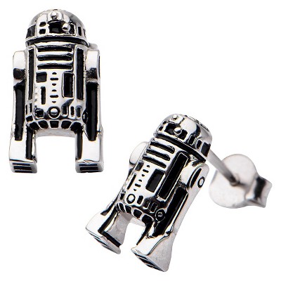 Women's Star Wars' R2-D2 925 Sterling Silver Stud Earrings