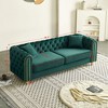 NicBex Couches for Living Room 86" Loveseat Sofa Luxury Modern Velvet Fluffy Upholstered 2-seater Sofa with 2 Throw Pillows for Bedroom - 4 of 4