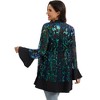 Anna-Kaci Women’s Sequin Mesh Cardigan with Sheer Embellished Sleeves and Flowing Open Front Design for Layering Style - 2 of 4