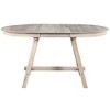 Gulches Natural Wood Wash Extendable Round Dining Table, Solid Wood & MDF, 41.4"-56.6" Adjustable, 200LBS Capacity - 2 of 4