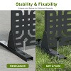 Dovelina Metal Outdoor Privacy Screen Freestanding Patio Decorative Screens - 72"x47", Black, Eugene - 4 of 4