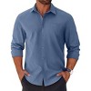 COOFANDY Mens Long Sleeve Button Down Shirts Casual Untucked Shirts for Men Dress Shirts Beach Wedding Shirts - 2 of 4