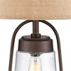 Franklin Iron Works Industrial Table Lamp with Table Top Dimmer Night Light 31" Tall Bronze Charm Shade for Living Room Bedroom House Home - 4 of 4