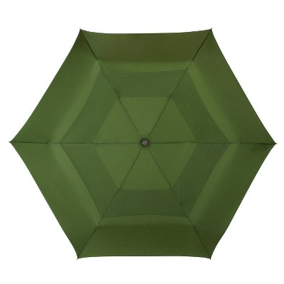 Cirra by ShedRain Air Vent Auto Open Auto Close Compact Umbrella - Green Olive