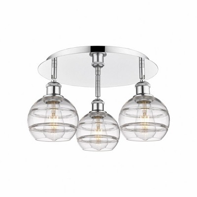 Rochester - 3 Light Flush Mount In Industrial Style-8.88 Inches Tall and 17.63 Inches Wide