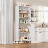 71" Tall Kitchen Pantry Cabinet, 5 Tier Freestanding Food Storage Cabinet with 4 Doors and Adjustable Shelves - 4 of 4
