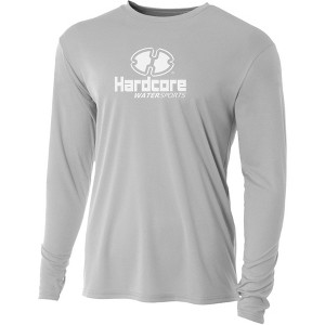 Hardcore Men's Long Sleeve Loose Fit Rash Guard Surf Shirt for Water Sports | Lightweight, Quick-Dry Swimwear - 1 of 4