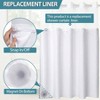 Hotel Fabric Snap - in Shower Curtain Liner, 70Wx 54H, Removable Water Repellent Replacement for Bathroom Curtain Liner - 2 of 4
