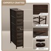 Sorbus 5 Drawers Narrow Dresser with Steel Frame, Wood Top & Easy Pull Fabric Bins for Small Spaces, Closets, Bedrooms, Bathrooms & Laundry - 3 of 4