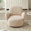 360° Swivel Accent Chair,Fabric Upholstered Living Room Chair with Metal Frame for Bedroom or Office–The Pop Home - 2 of 4